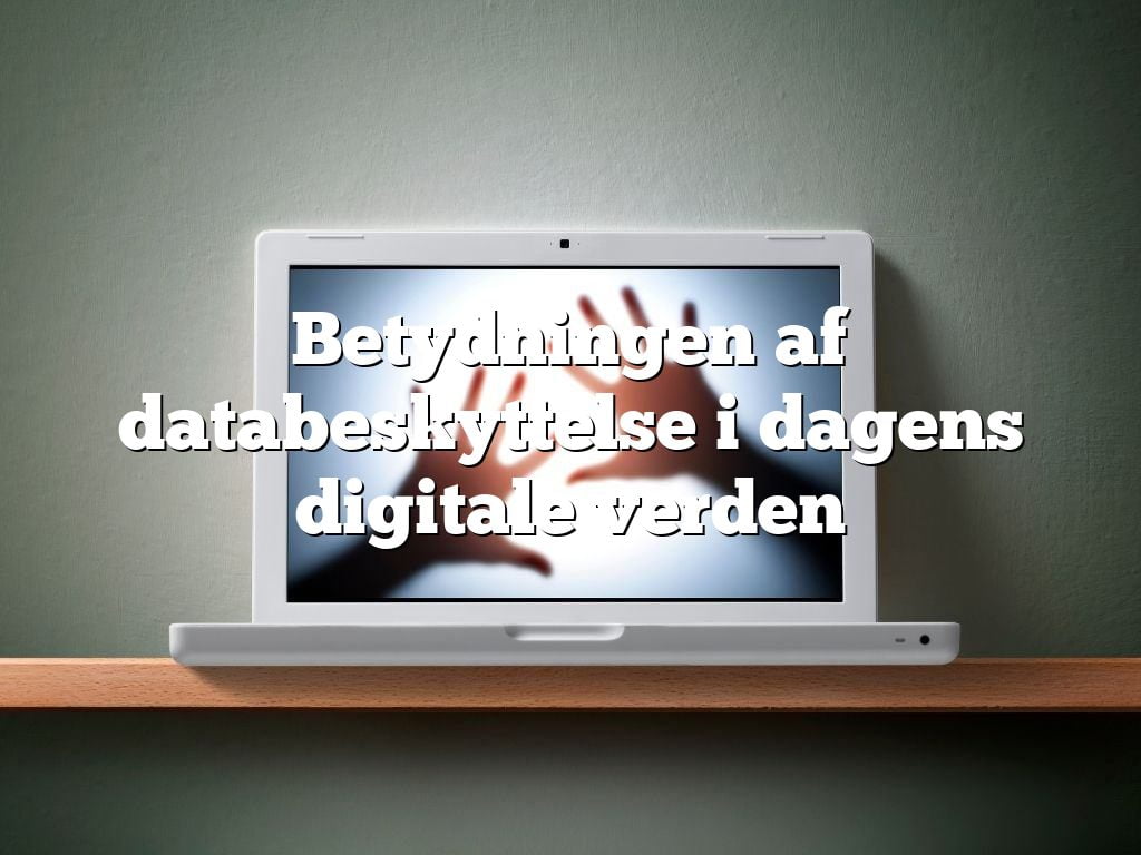 Betydningen af databeskyttelse i dagens digitale verden