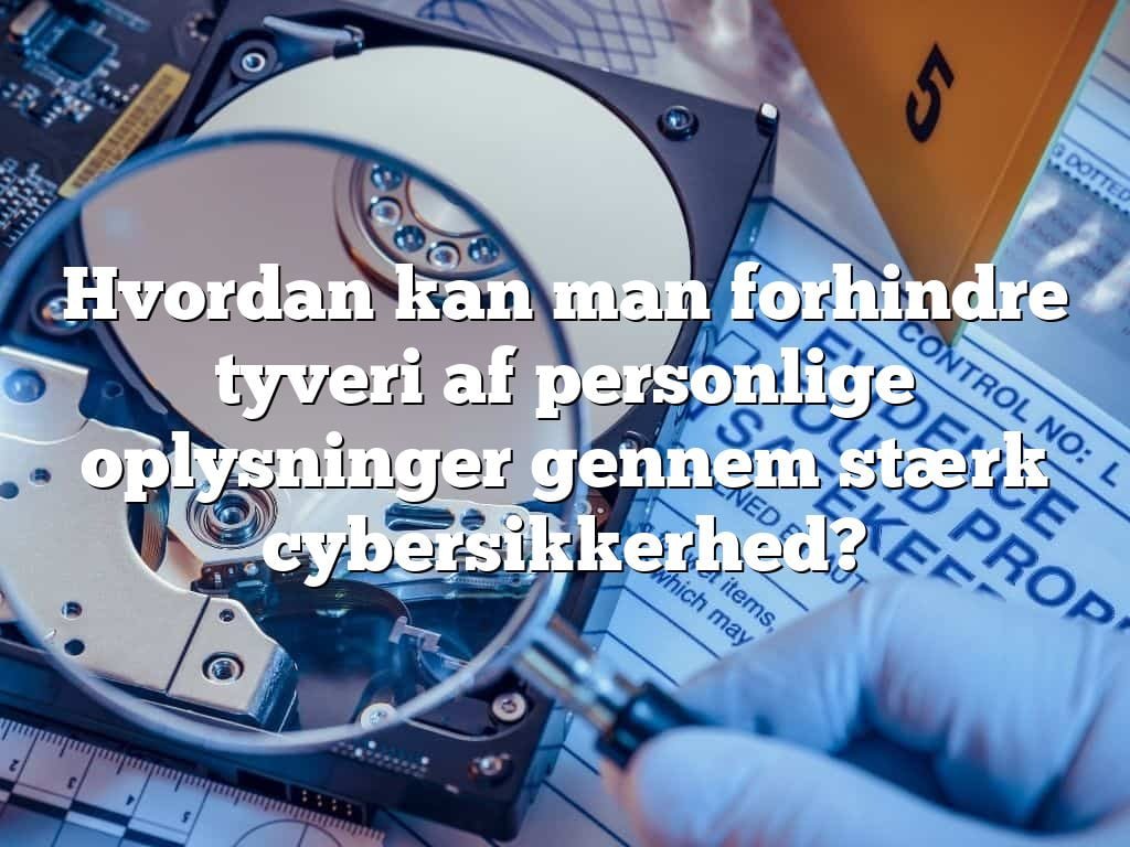 Hvordan kan man forhindre tyveri af personlige oplysninger gennem stærk cybersikkerhed?