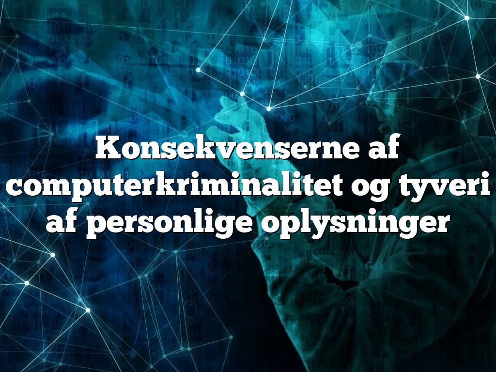 Konsekvenserne af computerkriminalitet og tyveri af personlige oplysninger Konsekvenserne af computerkriminalitet og tyveri af personlige oplysninger
