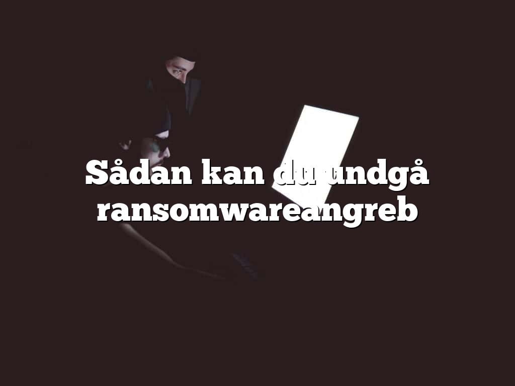 Sådan kan du undgå ransomwareangreb