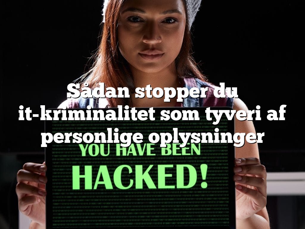Sådan stopper du it-kriminalitet som tyveri af personlige oplysninger