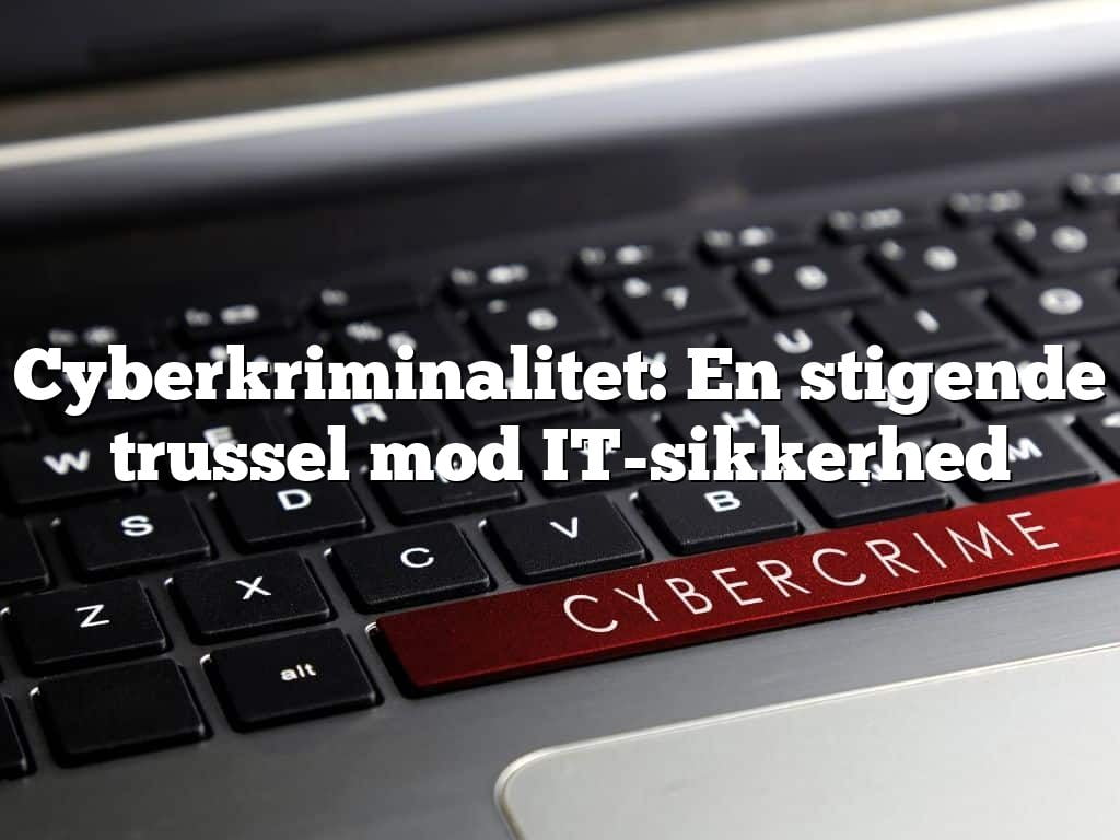 Cyberkriminalitet: En stigende trussel mod IT-sikkerhed Cyberkriminalitet: En stigende trussel mod IT-sikkerhed