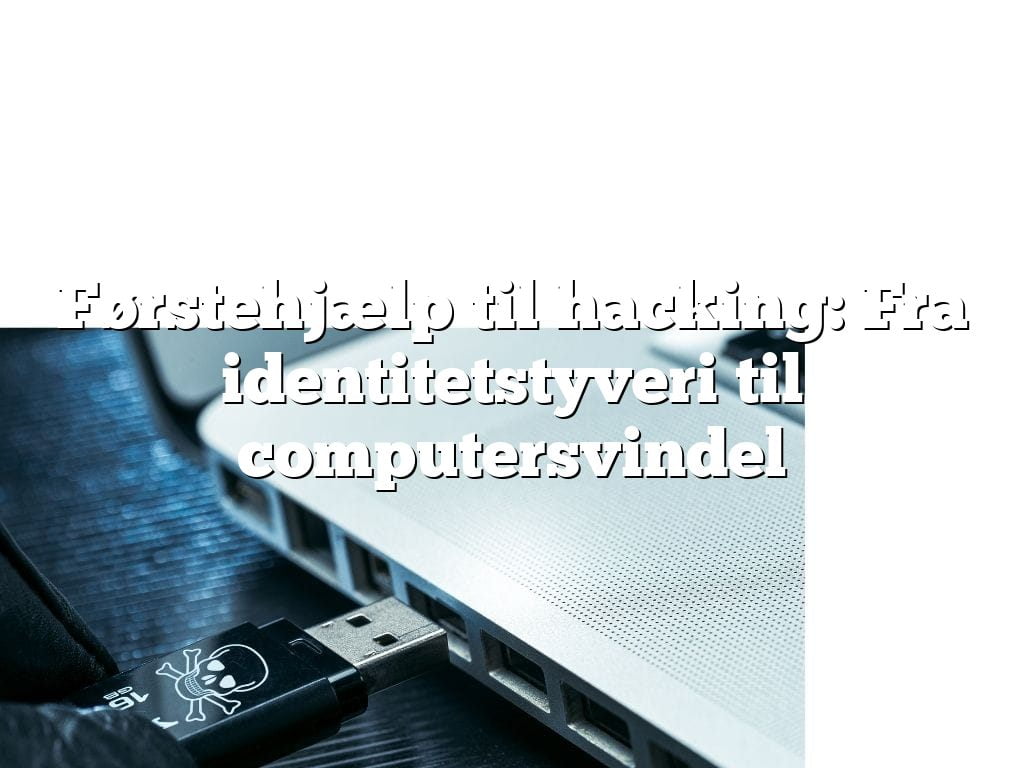 Førstehjælp til hacking: Fra identitetstyveri til computersvindel