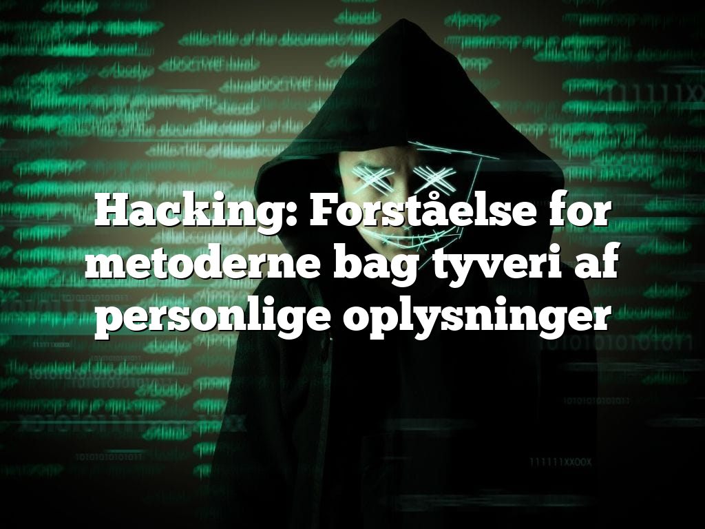 Hacking: Forståelse for metoderne bag tyveri af personlige oplysninger Hacking: Forståelse for metoderne bag tyveri af personlige oplysninger