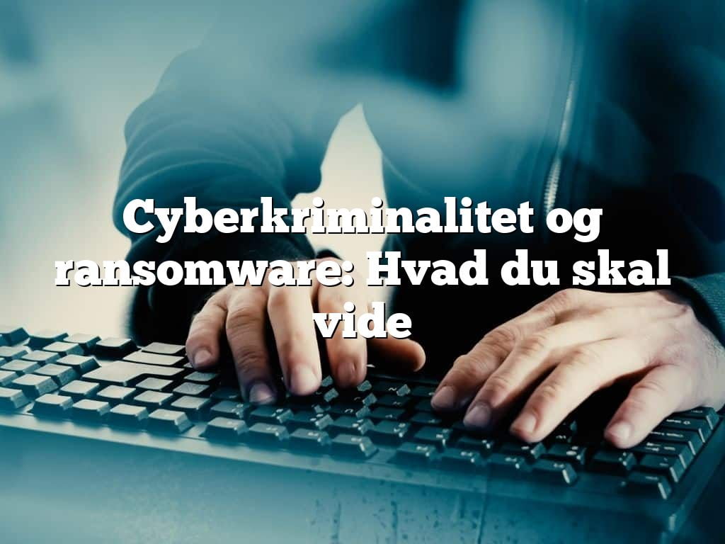 Cyberkriminalitet og ransomware: Hvad du skal vide Cyberkriminalitet og ransomware: Hvad du skal vide