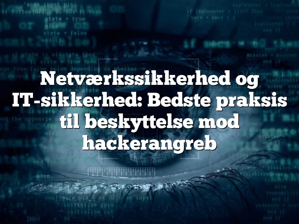 Netværkssikkerhed og IT-sikkerhed: Bedste praksis til beskyttelse mod hackerangreb Netværkssikkerhed og IT-sikkerhed: Bedste praksis til beskyttelse mod hackerangreb