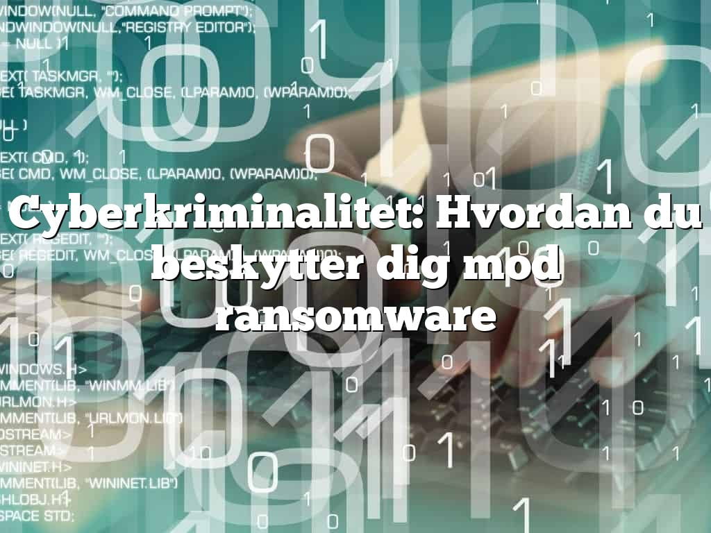 Cyberkriminalitet: Hvordan du beskytter dig mod ransomware