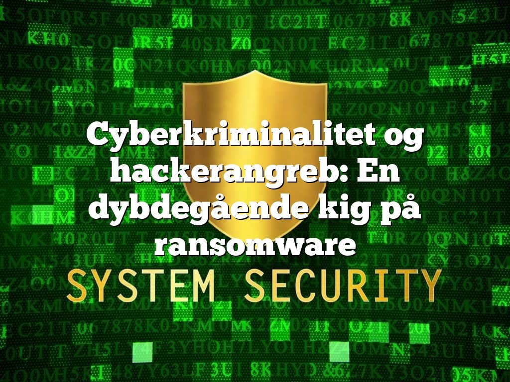 Cyberkriminalitet og hackerangreb: En dybdegående kig på ransomware