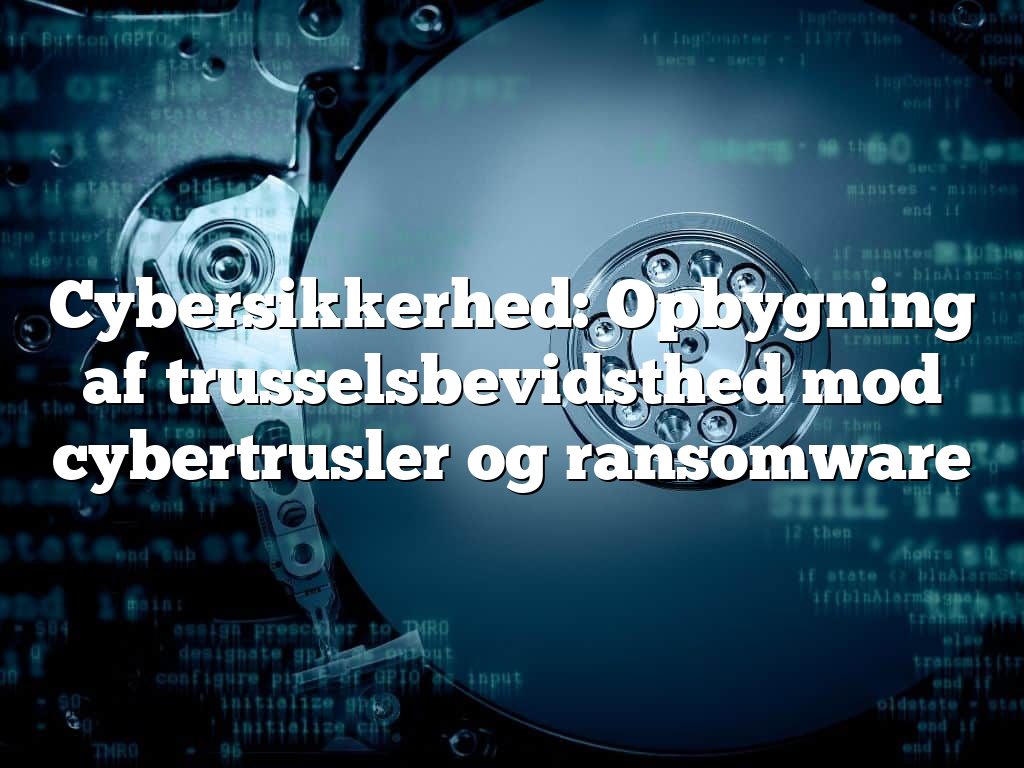 Cybersikkerhed: Opbygning af trusselsbevidsthed mod cybertrusler og ransomware