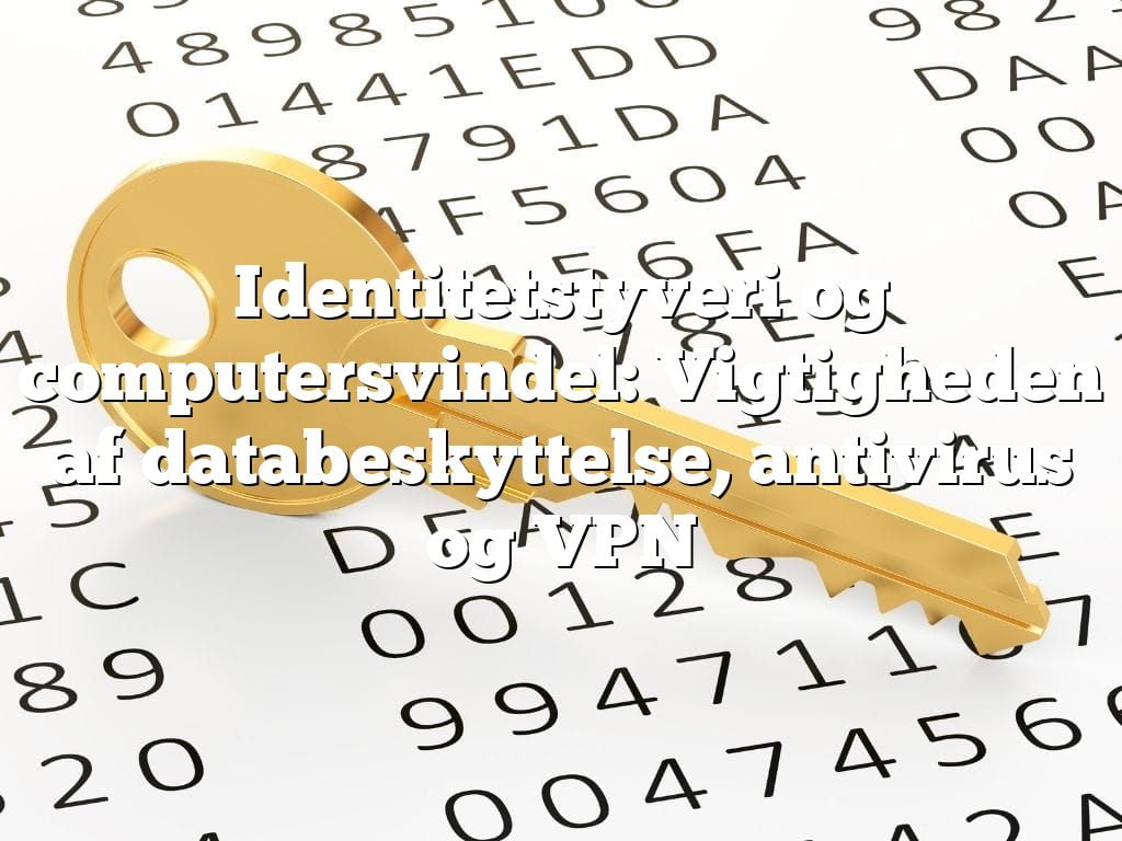 Identitetstyveri og computersvindel: Vigtigheden af databeskyttelse, antivirus og VPN